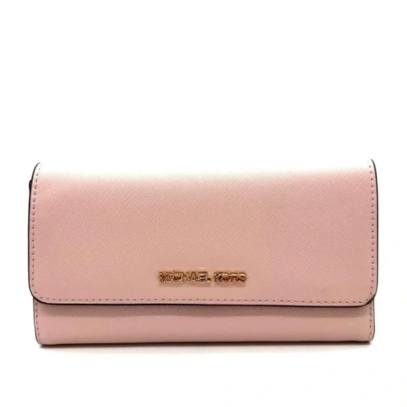 Michael Kors Large Trifold Wallet Powder Blush - Picture 1 of 7